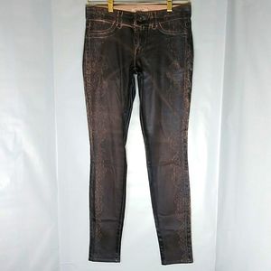 Rich And Skinny Low Rise Coated Denim Skinny Jeans Size 25